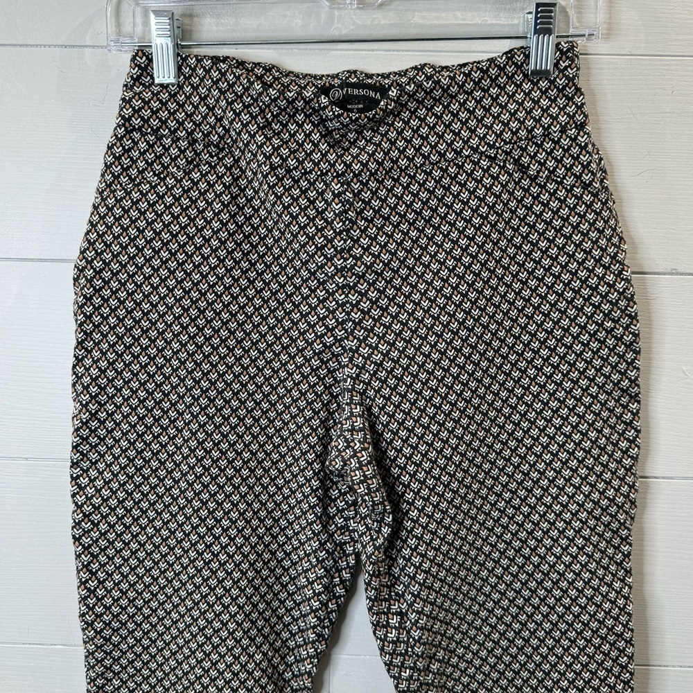 Versona Women's Pull On Modern Patterned Pants Size 6 - Picture 2 of 9